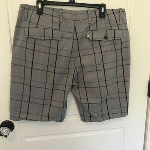 Levi’s Men’s Plaid Chino Shorts Size 36 Gray/Black